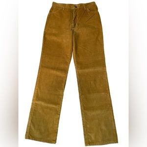 Vintage Wrangler Corduroy Women’s Brown‎ Pants Size 12 Made In USA Retro Wear